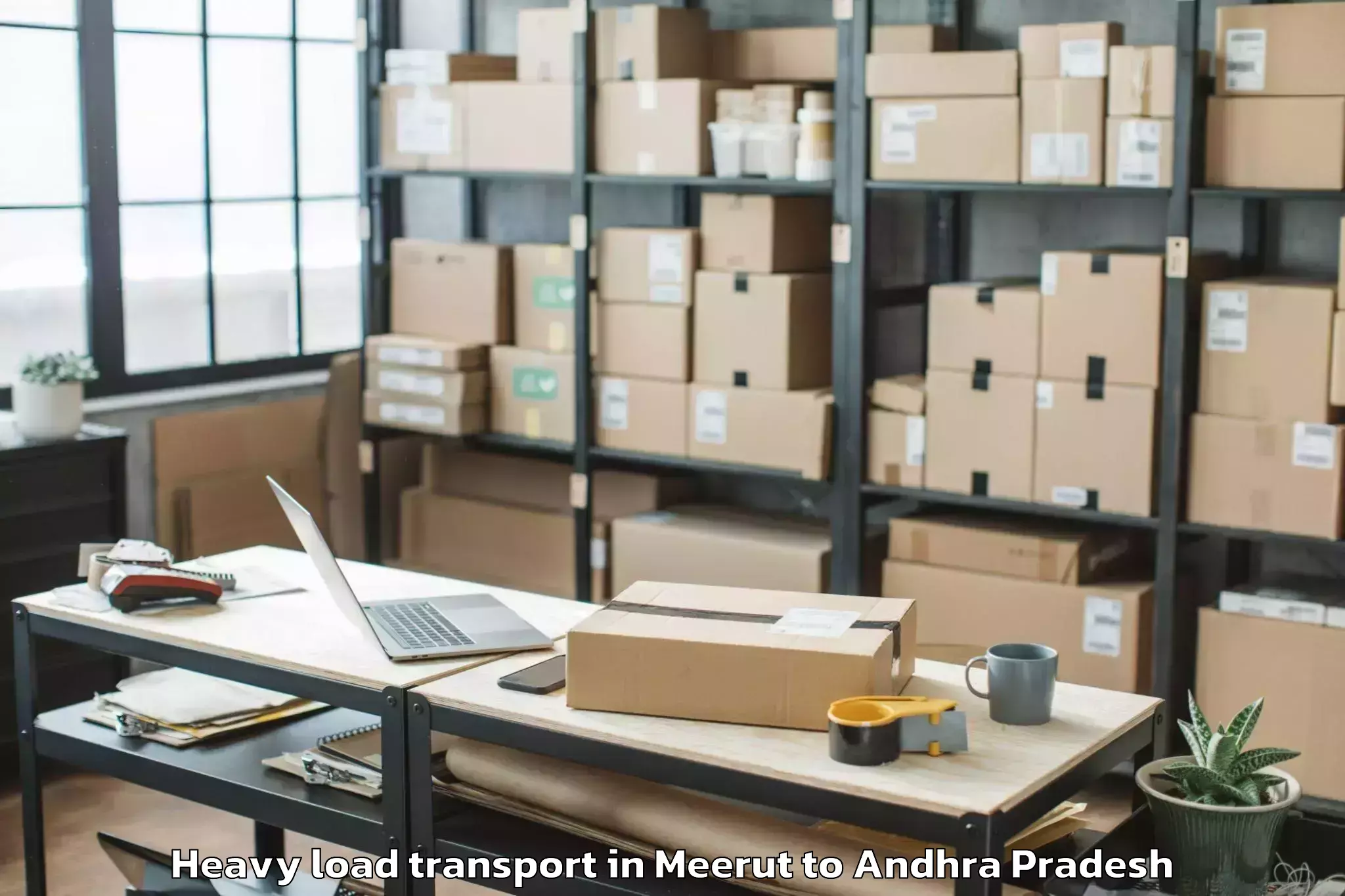 Book Meerut to Peddavadugur Heavy Load Transport Online